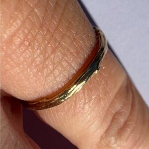 14k yellow gold twig ring by Kristin Coffin size 5.25